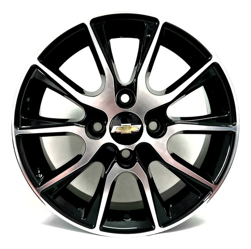 Rodas Esportivas Aro 14 Onix Celta Prisma Agile (jg) +bicos Cor Preto Com Diamantado