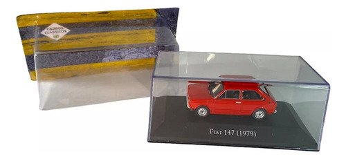 Miniatura Fiat 147 (1979) - Carros Clássicos Do Brasil 1/43 Cor Vermelho