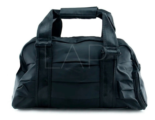 Bolsa Feminina Blogueira Esportiva Fitness Academia Chaveiro Cor Preto Liso