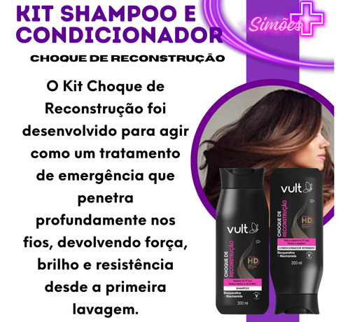 Kit Shampoo E Condicionador Choque De Reconstrução 200ml