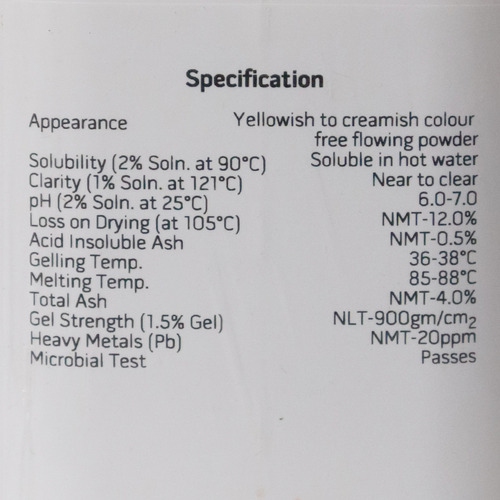 Agar Noble / Agar Especial Envase De 500 Gr. Marca Tm Media