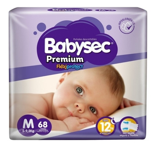 Baby Sec Premiun Talle M X 68 Unidades