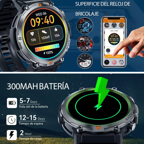 B Reloj Inteligente Con Linterna Reloj Inteligente A Prueba