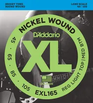 Comprar Set De 4 Cuerdas Para Bajo D´addario Calibre 45\u002F105 Exl165