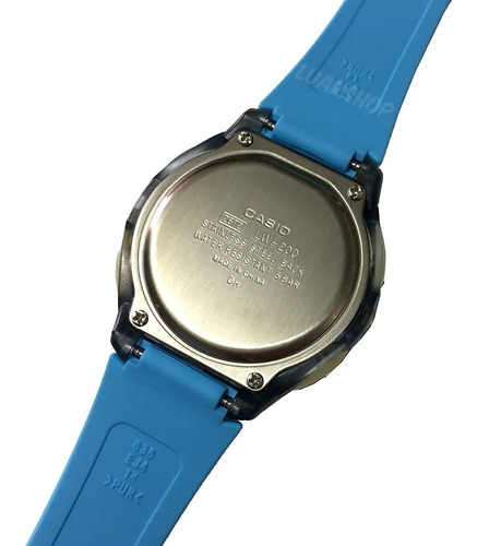 Relógio Casio Digital Mini Masculino Azul Lw200 Original