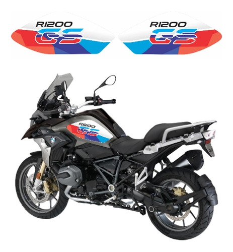 Kit Adesivos Protetor Tanque Lateral Para Bmw 1200gs 18562 Cor Branco Azul