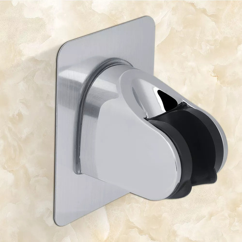 Soporte De Cabezal De Ducha Autoadhesivo Ajustable Cromado