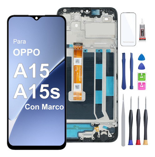 Para Oppo A15/ A15s Cph2185 Cph2179 Pantalla Lcd Con Marco