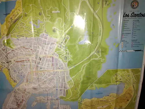 Duża Mapa Papierowa GTA V 5 PS3 XBOX ONE - 11235888385 - oficjalne archiwum  Allegro