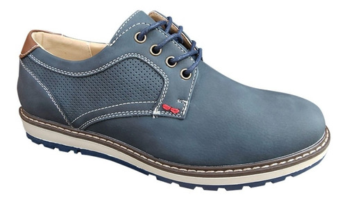 Zapato De Hombre Casual Oxford Ejecutivo Azul - 7110