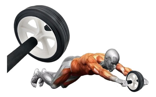 Imagen 4 de 8 de Rueda De Abdominales Simple Ejercitador Entrenamiento 200 Kg