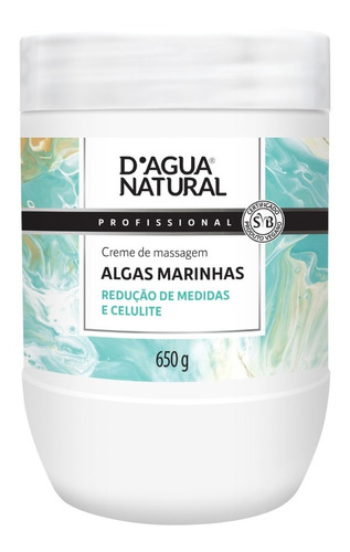 Creme De Massagem Algas Marinhas 650g Dagua Natural