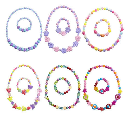 ~? Anronal 6 Sets Toddler Play Jewelry Collar De Cuentas Y P