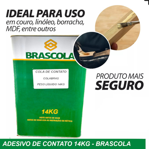 Cola De Contato 14kg Madeira E Para Grama Sintética galão Cor Amarelo