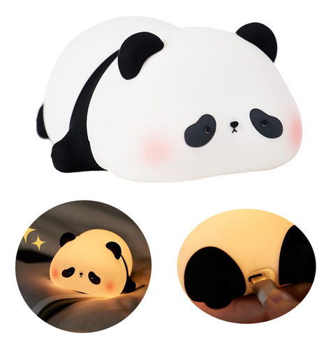 Lámpara Led Panda, Luz Nocturna Regulable De Tres Niveles I