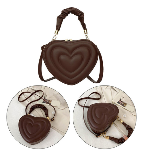 Bolso De Hombro En Forma De Corazón, Bolso De Moda En Color