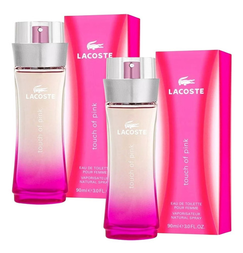 Paquete Lacoste Touch Of Pink 90ml Dama Original 2 Pzas