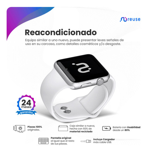 Apple Watch S6 Nike Aluminio (44mm) Grafito Reacondicionado Negro Negro (Reacondicionado)