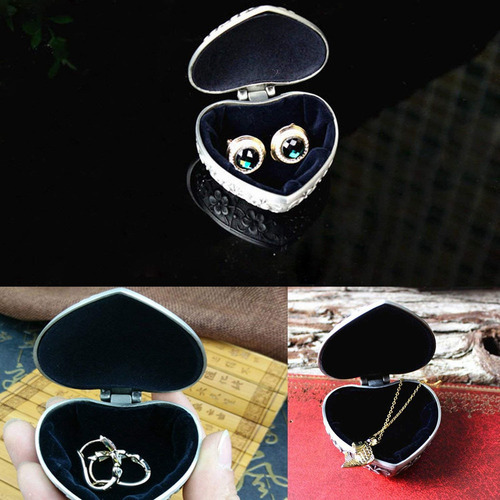 Asd Joyero Clásico Vintage Con Forma De Corazón, Anillo,