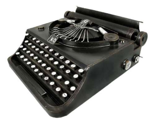 Modelo De Máquina De Escribir Manual, Figura De Negro