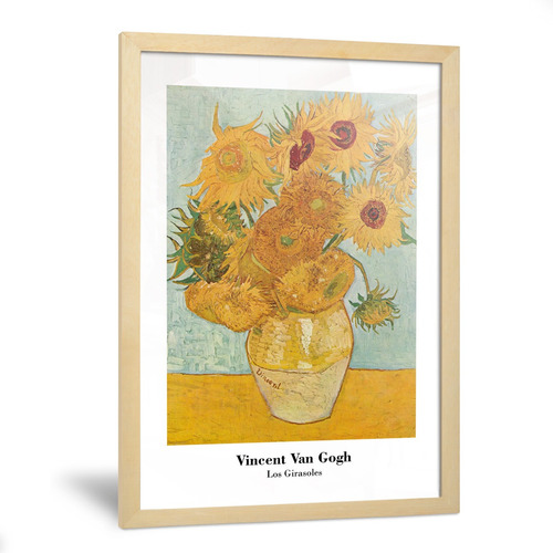 Cuadro Vincent Van Gogh Los Girasoles Enmarcado 35x50