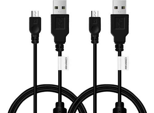 Cable Cargador Micro Usb Para Ps4 Xbox Y Mas Connyam 2-pack