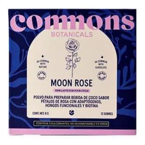 Moon Rose 96g Blend Calm Adaptógeno Commons Polvo Orgánico