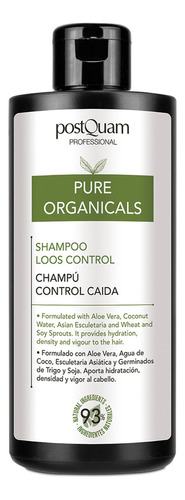  Shampoo Control Caída 93% Ingredientes Naturales 400 Ml