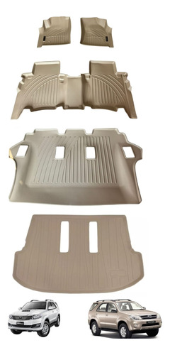 Tapetes Termoformados 3d Toyota Fortuner 2006-2016 Beige