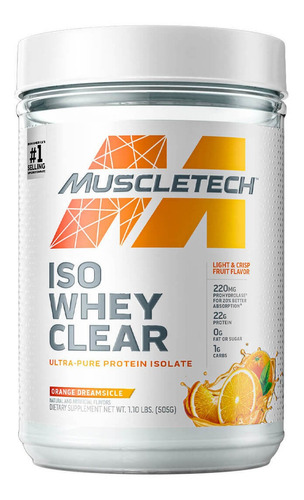 Iso Whey Clear De Muscletech 1,1 Lbs Proteina limpia