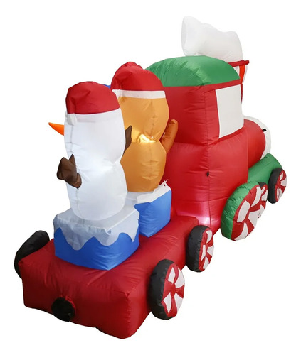 Tren Inflable Navidad Santa Claus 1.7m Decoracion Exteriores
