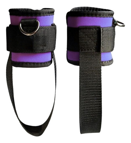 Tobilleras Para Polea Color Morado Para Ejercitarse