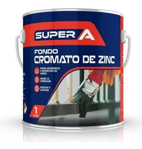 Imagen 1 de 1 de Fondo Cromato De Zinc Super A Galon