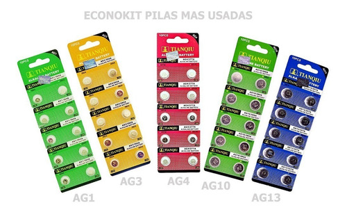 Econokit Pilas Mas Usadas Reloj Calculadora  Juguetes 1.5v