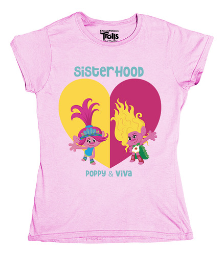 Playera De Niña Trolls Original Sisterhood Camiseta Infantil