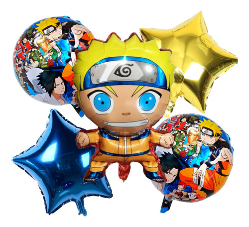 Kit 5 Globos Naruto