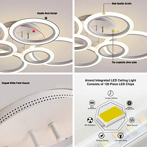 Lámpara De Techo Led Ouqi, Lámpara De Techo Led Vander Life