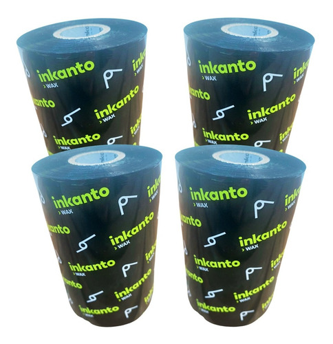 Kit 4 Ribbon De Cera Inkanto Premium 110x300 Zebra S4m Zt230