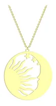 Comprar Collar Luna Sol Estrellas Joya Unisex Plata Enchapada Oro