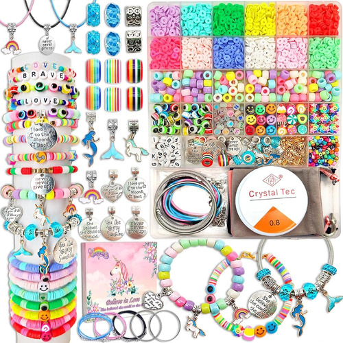 Leitait Toys Kit De Fabricación De Pulseras -3100pcs Cuentas