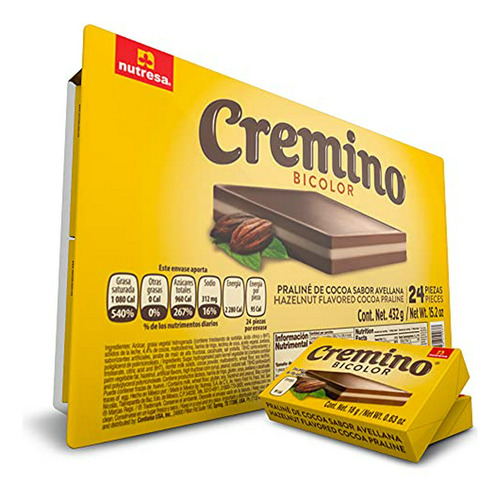 Pack De 24 Creminos Bicolor De Chocolate | Sabor Fino | 15.2