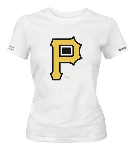Camiseta Pittsburgh Pirates Logo Beisbol Dama Mujer Idk