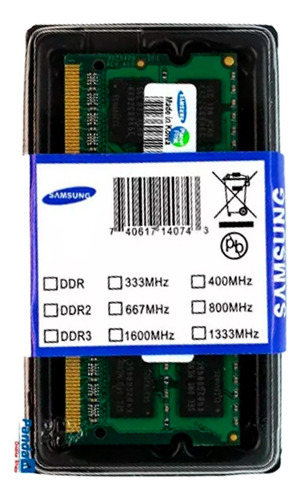 Memoria Ram Samsung 4gb Ddr3 Pc3-12800 1600mhz So-dimm Lap
