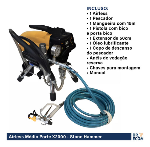 Airless Stone Hammer X2000 1300w 220v 2l/min 2900psi