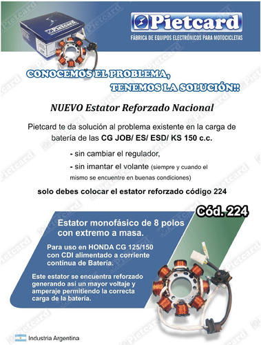 Plaqueta De Encendido Comp. Honda Cg 125 Titan 150 (estator)