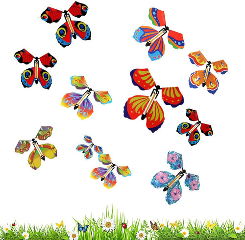 - 40 Mariposas Voladoras Mágicas Con Banda De Goma