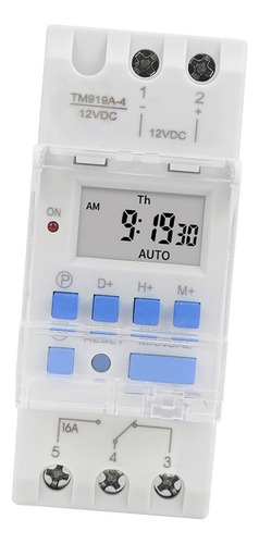Interruptor Temporizador Semanal Lcd De 12 V Dc 16 A Con Con