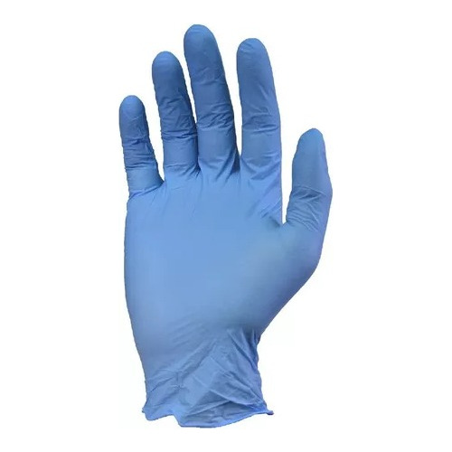 Guantes Nitrilo Descartable Azul Premium Con Anmat X 100u