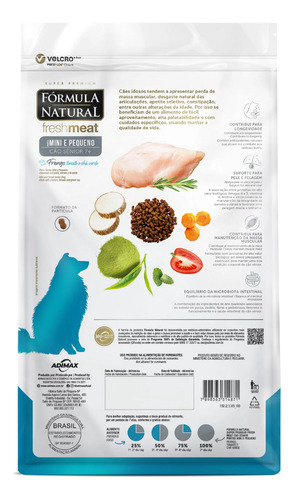 Kit Fórm. Natural Fresh Meat 1kg + Comedouro Azul 600ml