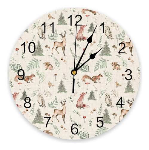 Reloj De Pared Navideño Silencioso Pvc 14